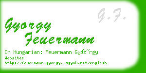 gyorgy feuermann business card